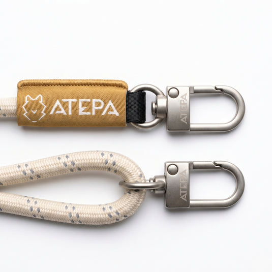 ATEPA Rugged Mini Trail Sling Bag, 210D Ripstop Nylon Crossbody Pouch with Rope Strap, Dual Compartments & Bungee Storage Coyote Brown