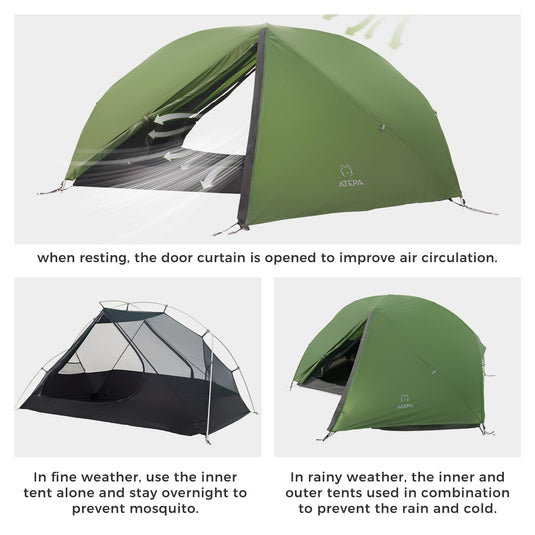 tents for 1 person ATEPA 1-Person Ultralight Backpacking Tent Grey