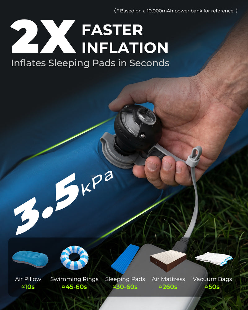 Load image into Gallery viewer, ATEPA 2-in-1 Ultra-Mini Air Pump 2X Faster Inflation 3.5Kpa

