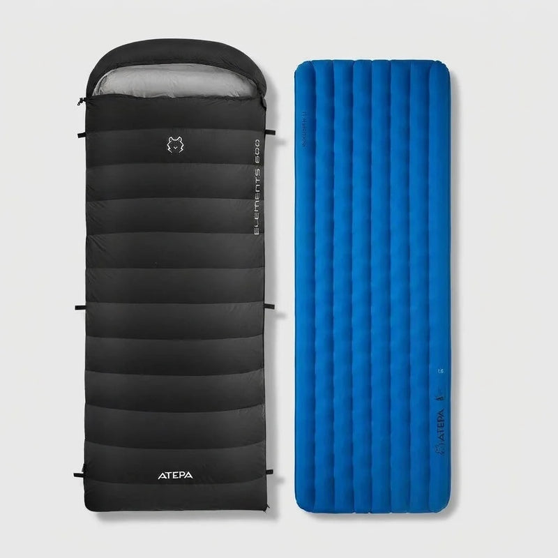 Load image into Gallery viewer, ATEPA 4-Season Sleeping System Bundle, Cold Weather Down Sleeping Bag with R-Value 6.6 Insulated Sleeping Pad for Backpacking &amp; Camping
