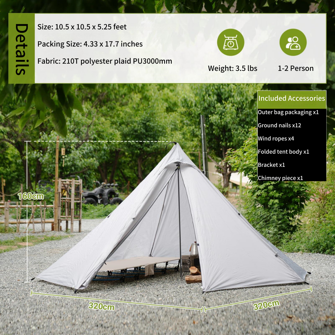 ATEPA Campingzelt Für 1-2 Personen – Leicht, Wasserdicht, Mit Moskitonetz