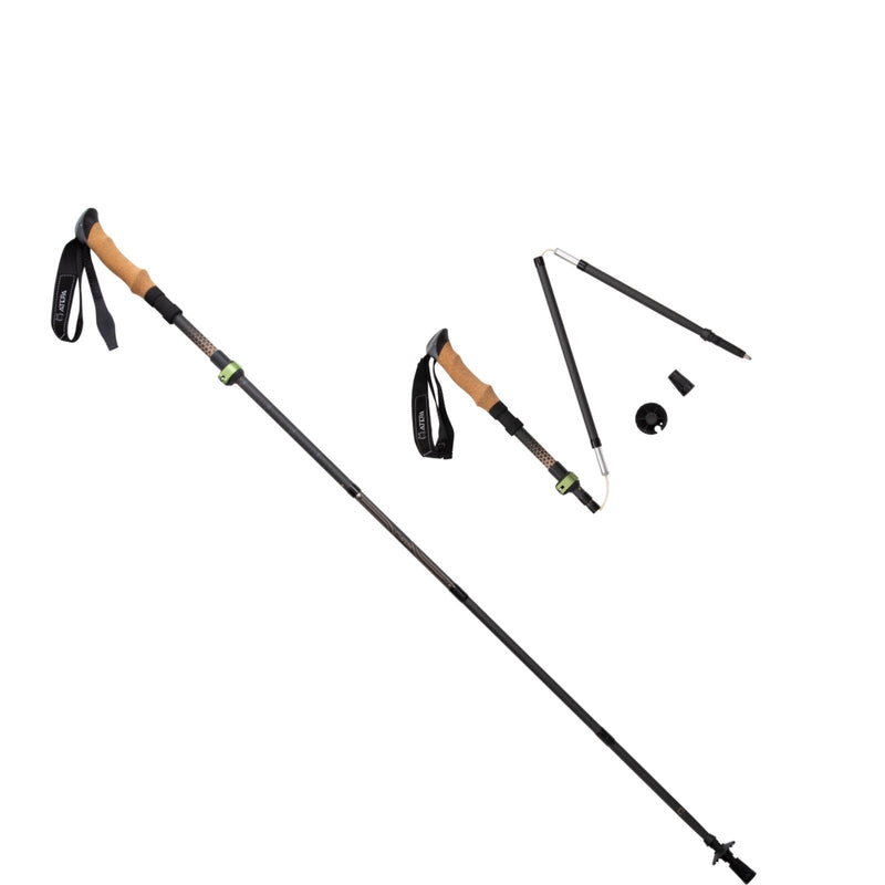 Load image into Gallery viewer, BRoadout Ultralight Hiking Bundle: Carbon Fiber Trekking Poles + Insulated Foam Sleeping Pad for Backpacking &amp; Camping
