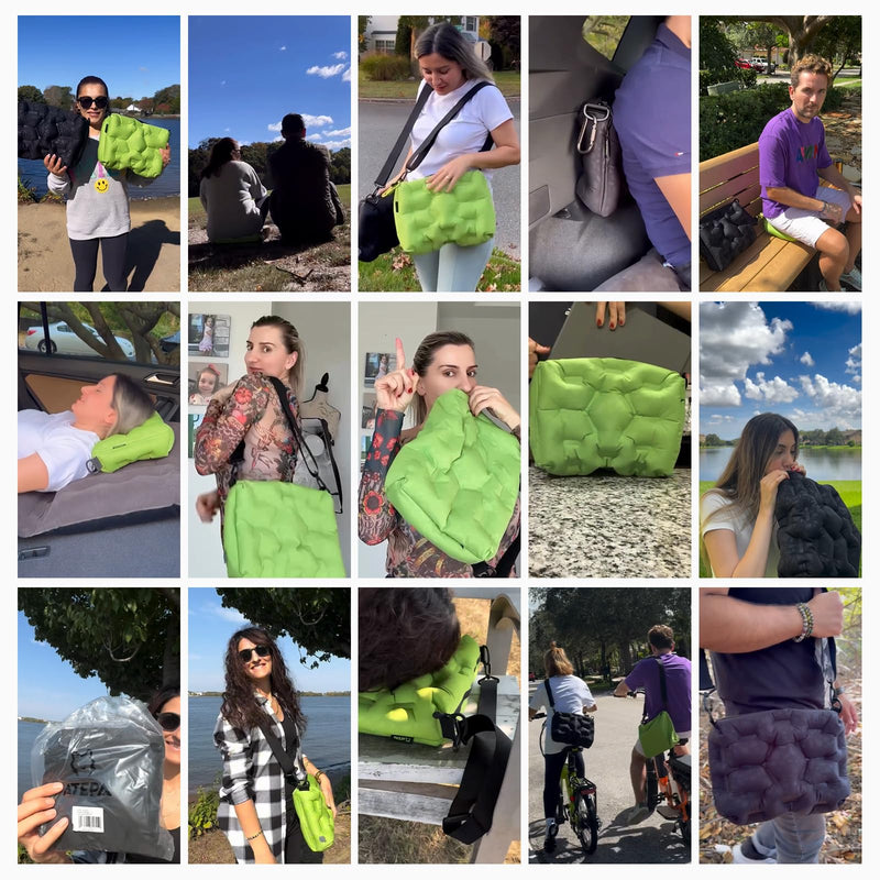 Load image into Gallery viewer, ATEPA Cloud AirBag 4-in-1 Inflatable Messenger Bag with Coffee Bean Print
