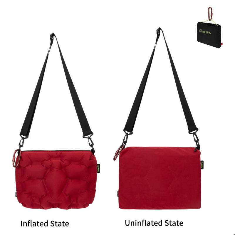 Load image into Gallery viewer, ATEPA Cloud AirBag – Ultra-Light Inflatable Shoulder Bag, Pillow, Lumbar Support &amp; Cushion Red
