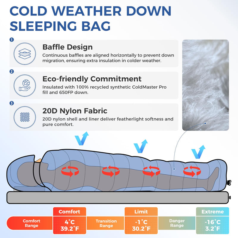 Load image into Gallery viewer, ATEPA ELEMENTS 600 Down Sleeping Bag - Wearable Sleeping Bag

