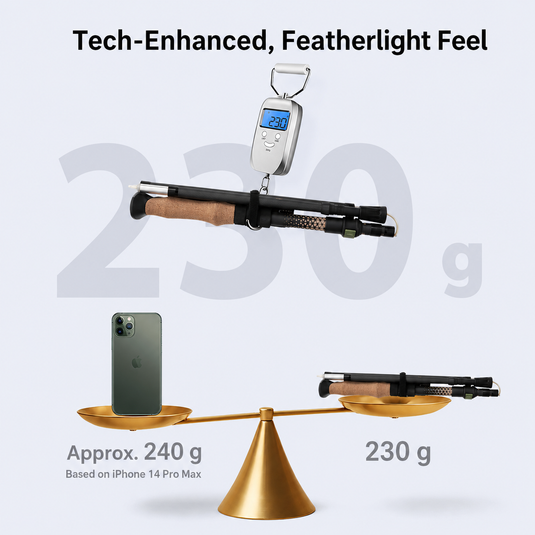 ATEPA FLYTREK Z1 Carbon Fiber Trekking Pole, 5-Section Folding Hiking Pole