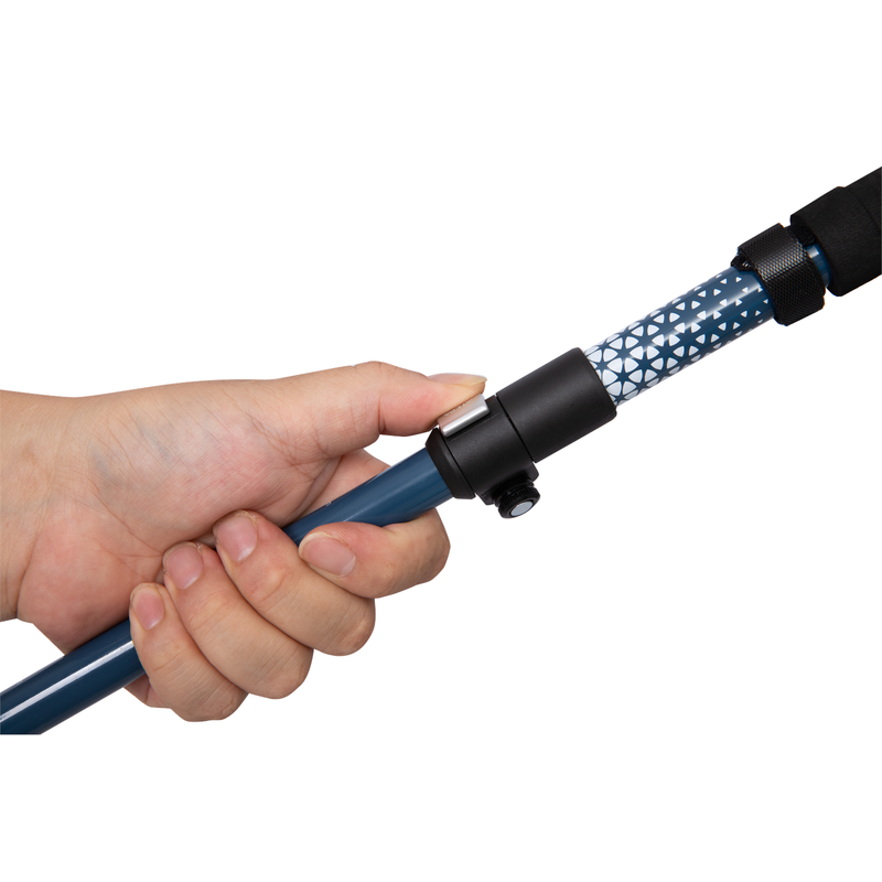 Load image into Gallery viewer, ATEPA FLYTREK Z1 Carbon Fiber Trekking Pole, 5-Section Folding Hiking Pole, 45.3-53.1" Adjustable, Cork EVA Grip, 8.1 oz
