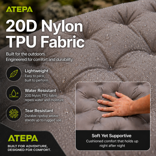 ATEPA GridX 6.8 Ultralight Insulated Sleeping Pad – R‑Value 6.8, 4‑Season to Winter Camping Mat