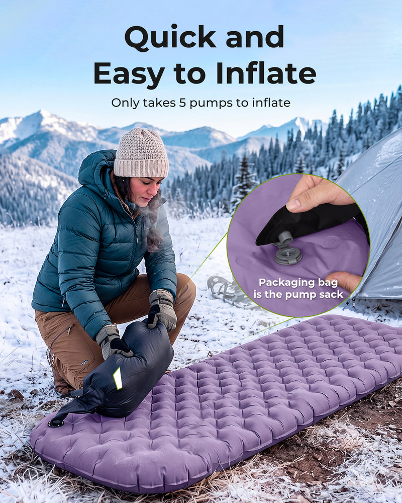 Load image into Gallery viewer, ATEPA GridX 8 Ultralight Insulated Sleeping Pad – R‑Value 8, Quick and Easy to Inflate
