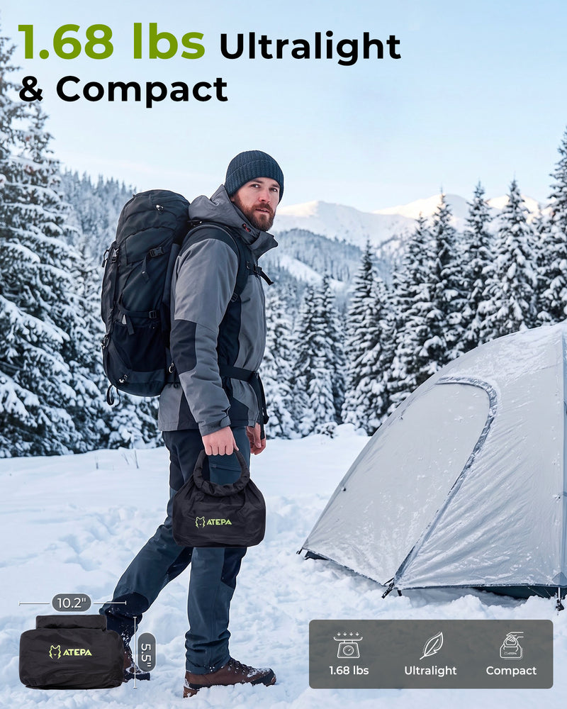 Load image into Gallery viewer, ATEPA GridX 8 Ultralight Insulated Sleeping Pad – R‑Value 8, 4‑Season Mat for Winter &amp; Backpacking Blue
