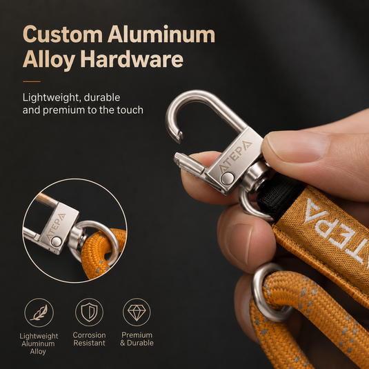 ATEPA Mini Trail Sling Bag | Ultralight 230g Crossbody Pouch with 0.8cm Climbing Rope Strap, 2 Main Compartments + 8 Inner Pockets & Bungee Storage for Hiking, Day Trip & Urban Commute