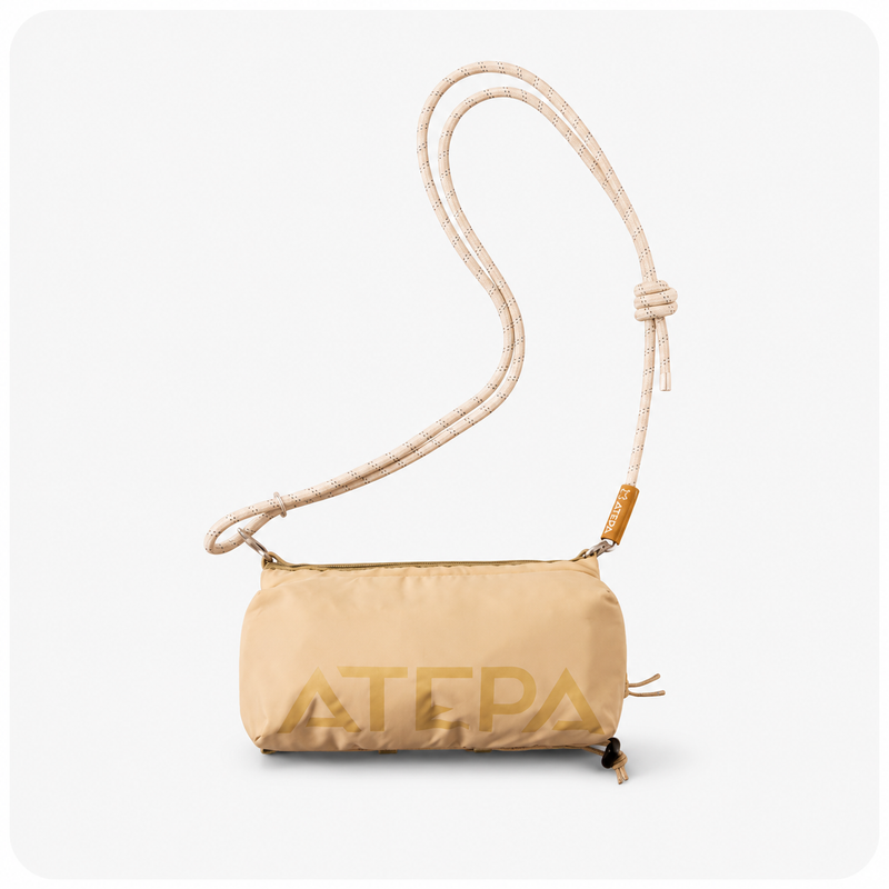 Load image into Gallery viewer, ATEPA Mini Trail Sling Bag, Unisex Lightweight Crossbody Pouch with Rope Strap, Dual Compartments &amp; Bungee Storage
