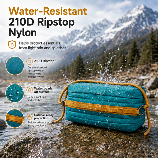 ATEPA Rugged Mini Trail Sling Bag, 210D Ripstop Nylon Crossbody Pouch with Rope Strap, Dual Compartments & Bungee Storage