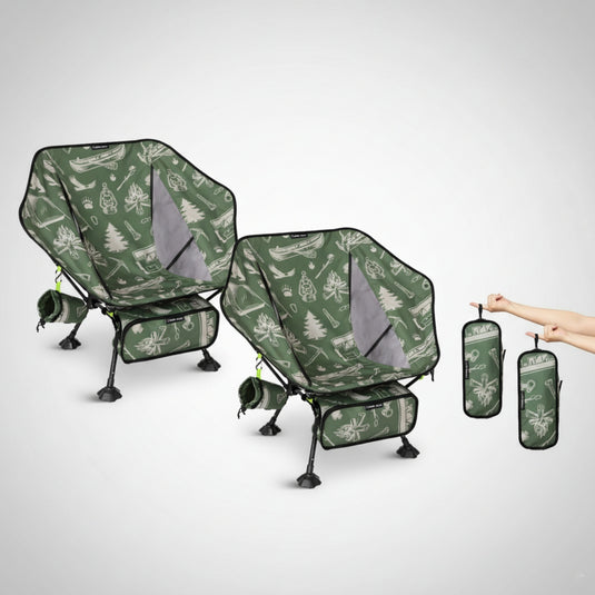 ATEPA UFO P30 Ultralight Camping Chair for Camping Backpacking Hiking  Beach and Lawn 2 PACKS