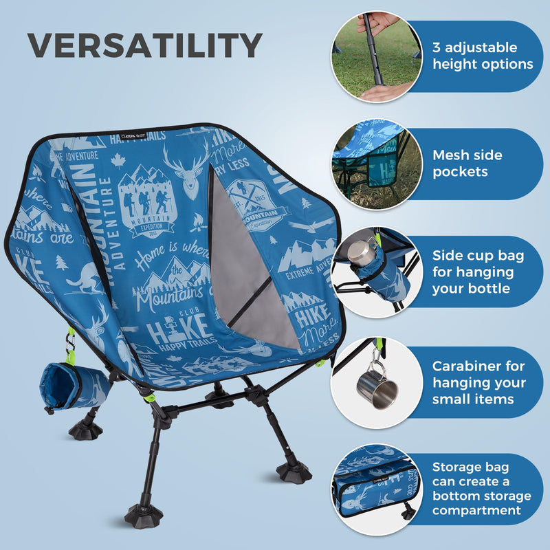 Load image into Gallery viewer, ATEPA UFO P30 Ultralight Camping Chair with 3 Adjustable height options
