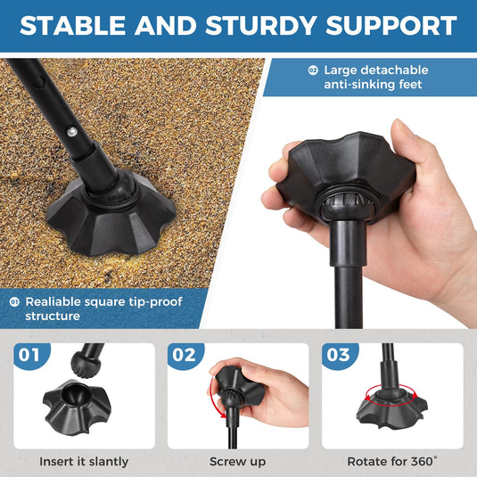 ATEPA UFO P30 Ultralight Camping Chair with Large Detachable Anti-Snking Feet