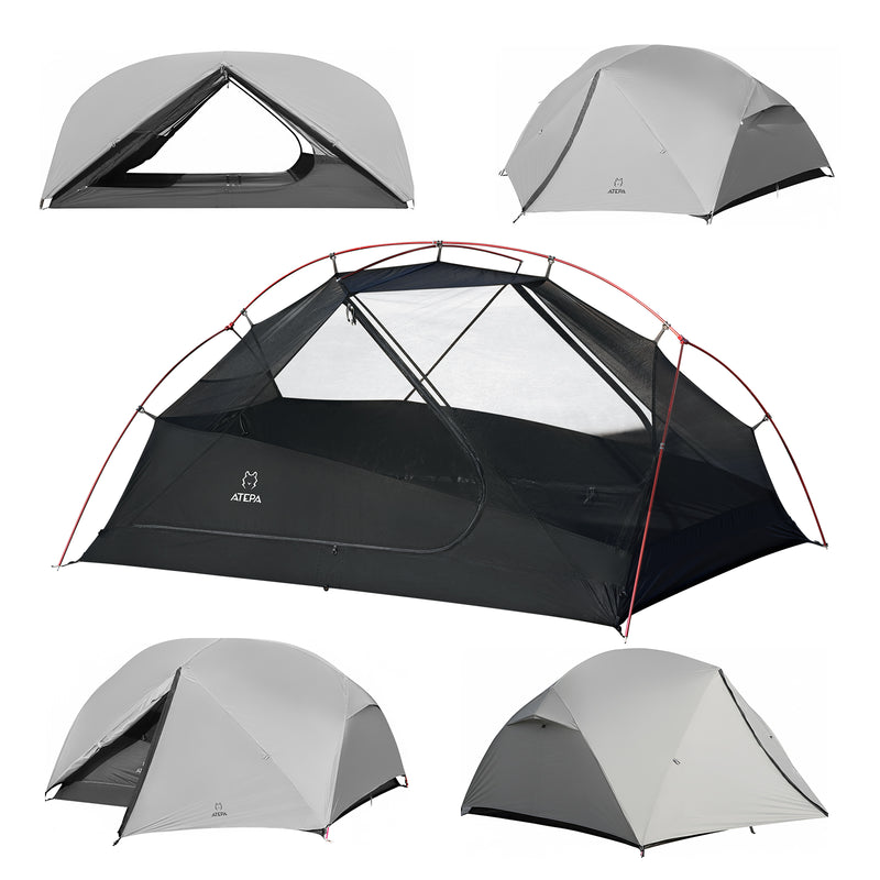 Load image into Gallery viewer, ATEPA Ultralight 2-Person Backpacking Tent Grey
