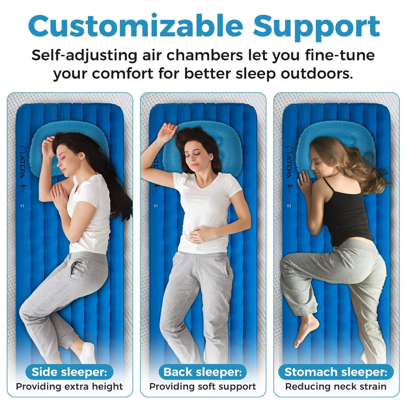 Load image into Gallery viewer, ATEPA Ultralight Inflatable Camping Pillow Blue
