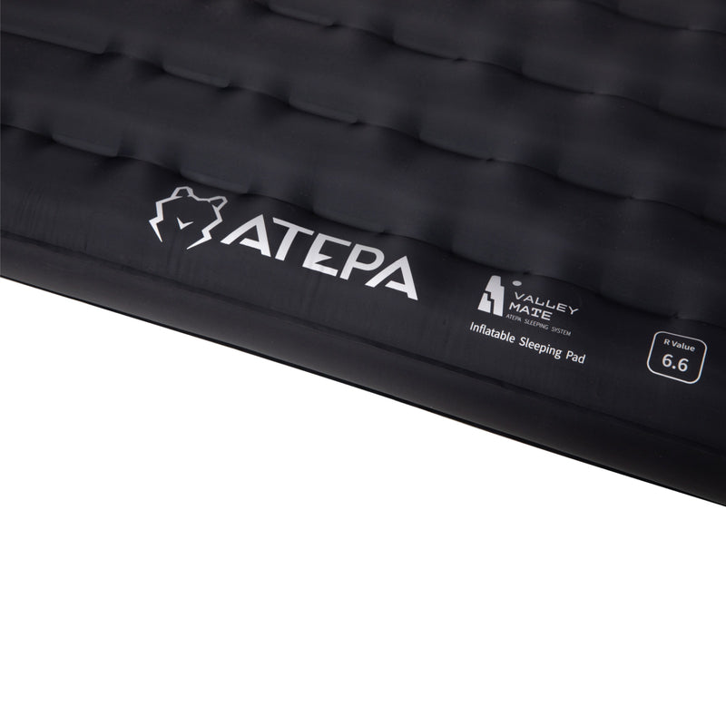 Load image into Gallery viewer, ATEPA Ultralight Insulated Inflatable Sleeping Pad R Value 6.6 Black
