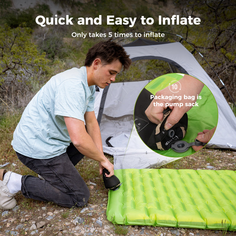 Load image into Gallery viewer, ATEPA Ultralight Insulated Sleeping Pad R Value 6 with Pump Sack
