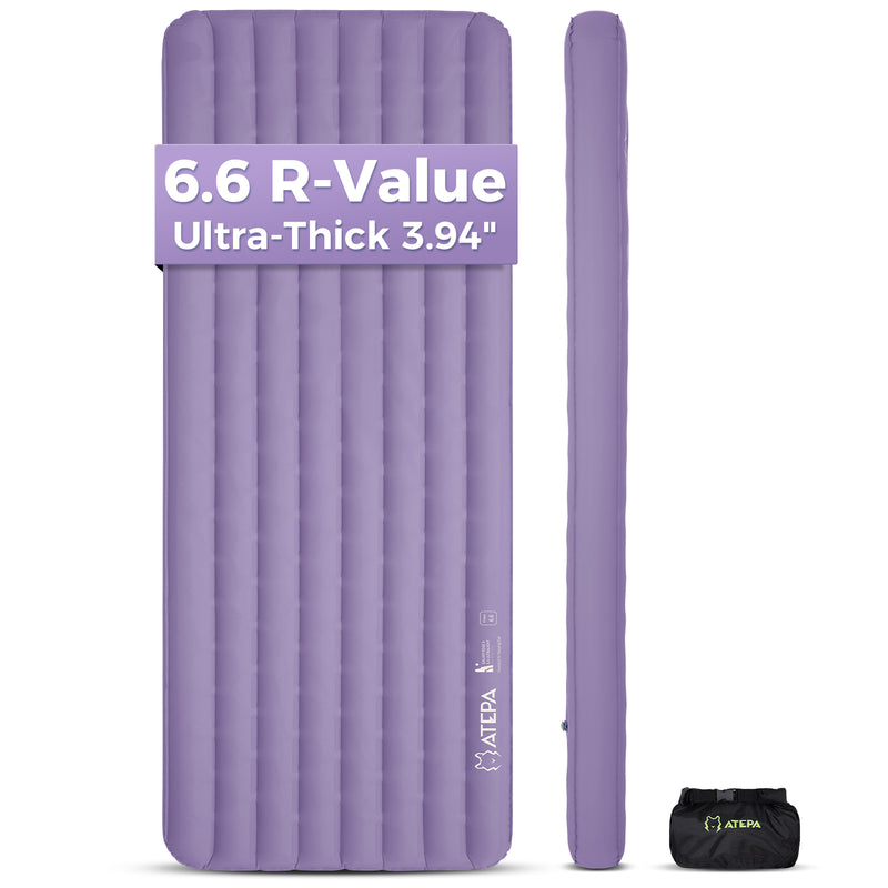 Load image into Gallery viewer, ATEPA Ultralight Sleeping Pad - R-Value 6.6 for Winter Camping, Insulated &amp; Inflatable Mat for Backpacking
