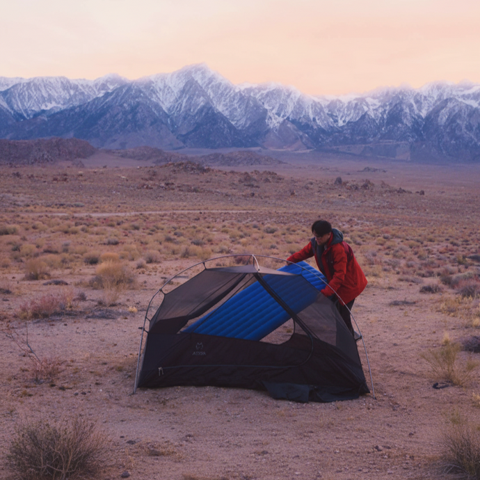 ATEPA Ultralight Solo Camping Bundle: 1-Person Tent & Insulated Sleeping Pad (R-Value 6.6)
