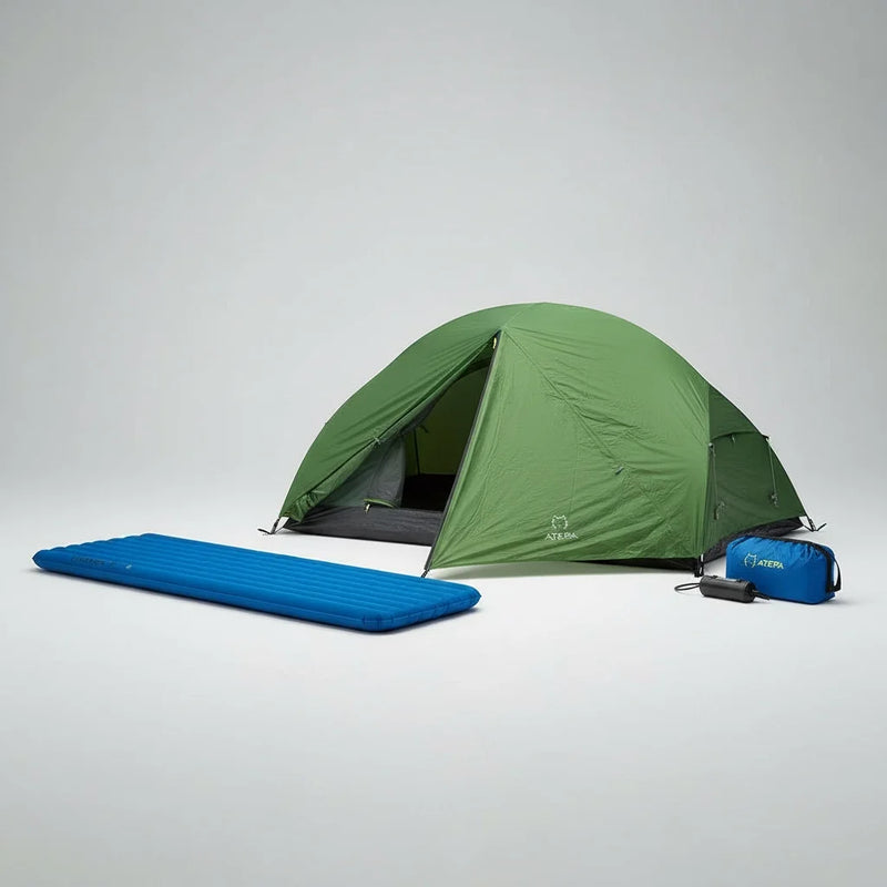 Load image into Gallery viewer, ATEPA Ultralight Solo Camping Bundle: 1-Person Tent &amp; Insulated Sleeping Pad (R-Value 6.6)
