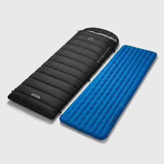 ATEPA Winter Backpacking Sleep Kit, 600g Down Sleeping Bag & 4-Season Insulated Camping Pad
