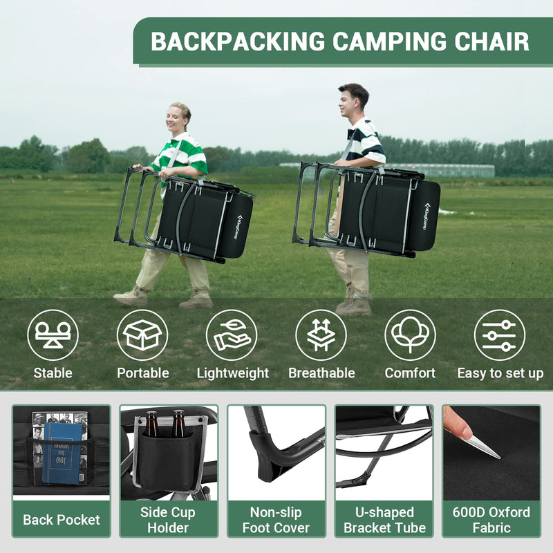 Load image into Gallery viewer, KingCamp Adjustable High Back Camping Chair
