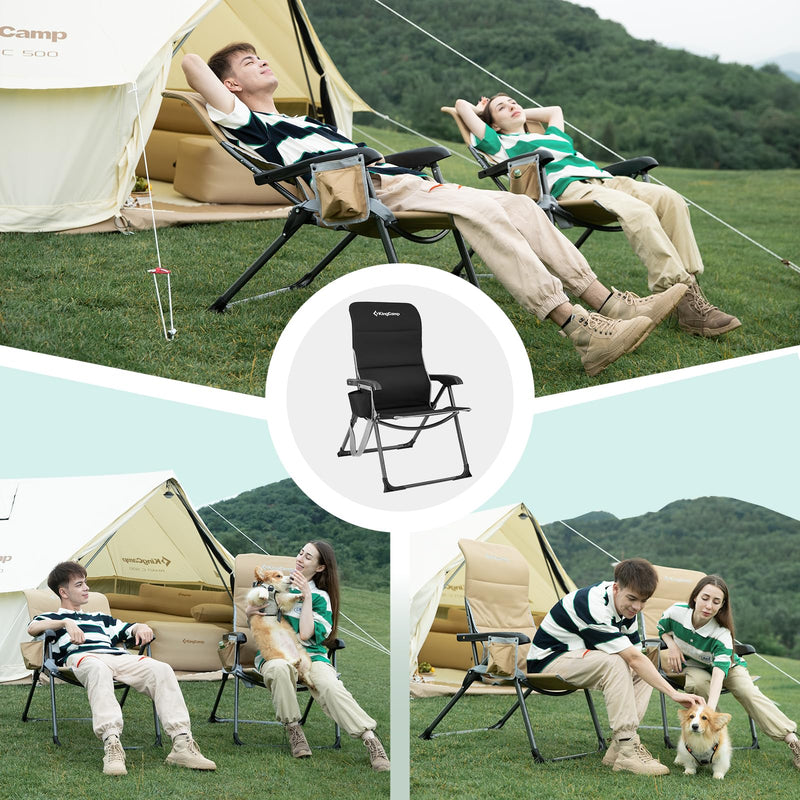 Load image into Gallery viewer, KingCamp Adjustable High Back Camping Chair
