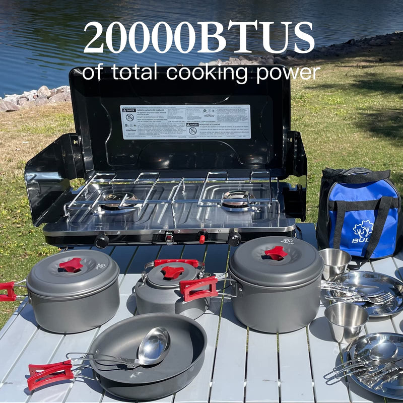 Load image into Gallery viewer, FINEFLAME Portable Gas Stove 20000BTUS
