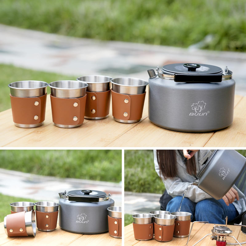 Load image into Gallery viewer, BULIN Camping Kettle Set with 4 Cups
