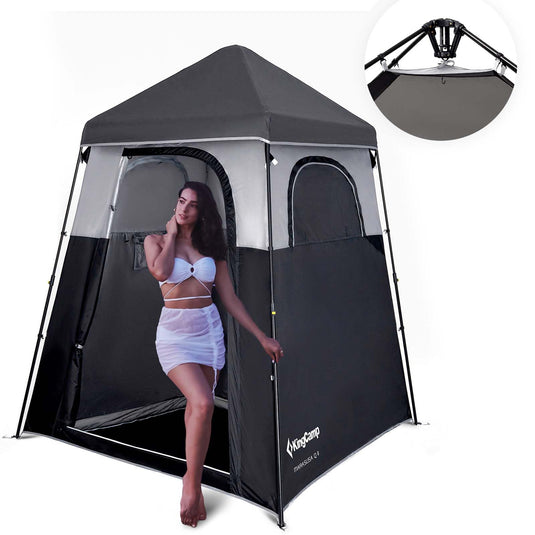 privacy tent pop up KingCamp Outdoor Shower Tents for Camping, Portable Instant Pop Up Privacy Tent Blue