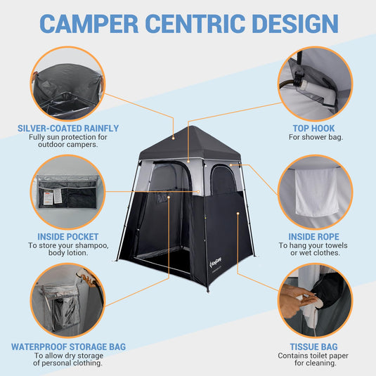 KingCamp Outdoor Shower Tents for Camping, Portable Instant Pop Up Privacy Tent