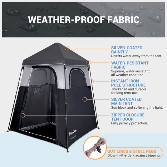 KingCamp Outdoor Shower Tents for Camping, Portable Instant Pop Up Privacy Tent