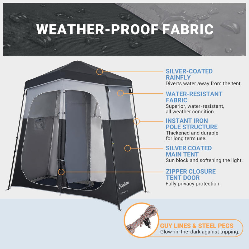 Load image into Gallery viewer, KingCamp Outdoor Shower Tents for Camping Portable Instant Pop Up Privacy Tent
