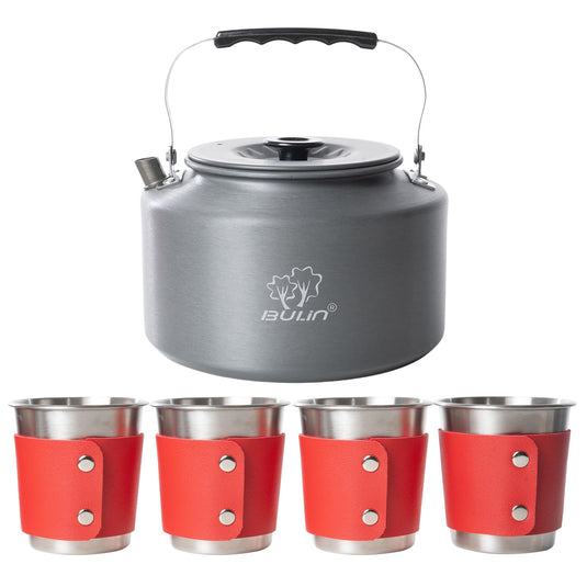 BULIN Kettle 2.2L Camping Kettle Set with 4 Cups