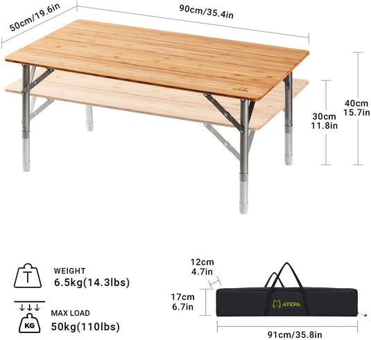 ATEPA BAMBOO Small Bamboo Table