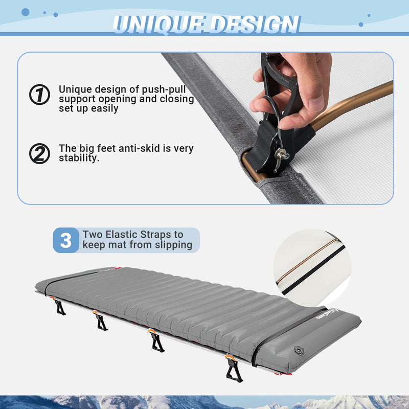 Load image into Gallery viewer, ATEPA Lectulo Ultralight Folding Cot Camping Cot
