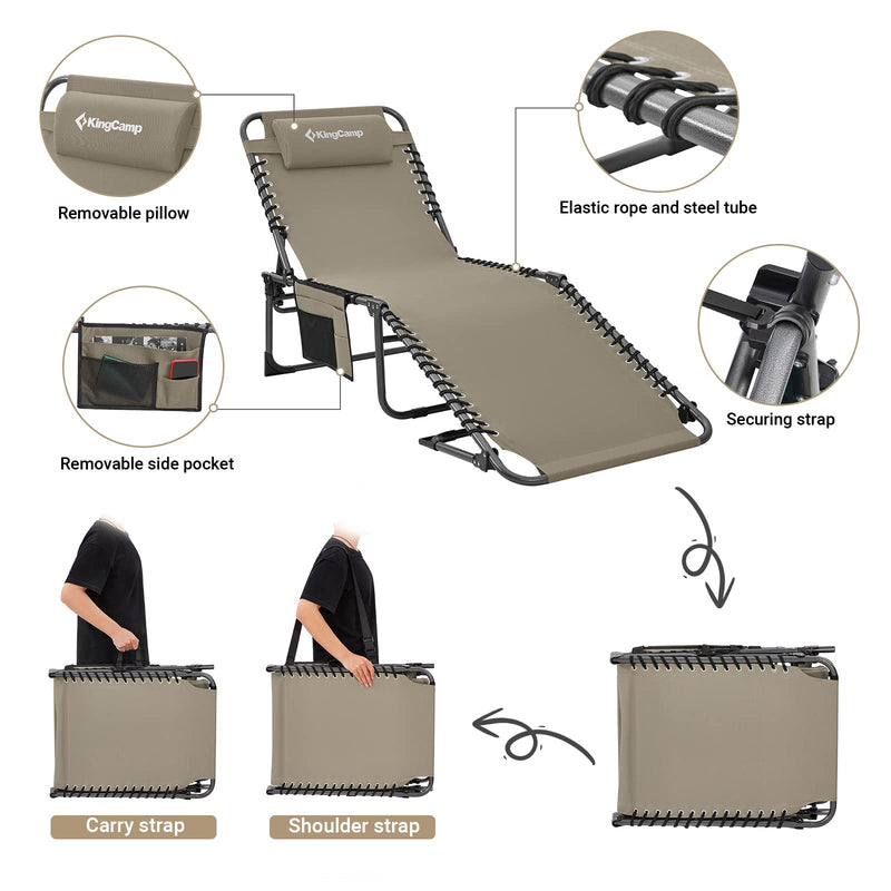 Load image into Gallery viewer, KingCamp BERLIN Classic Adjustable Cot Lounge Chair

