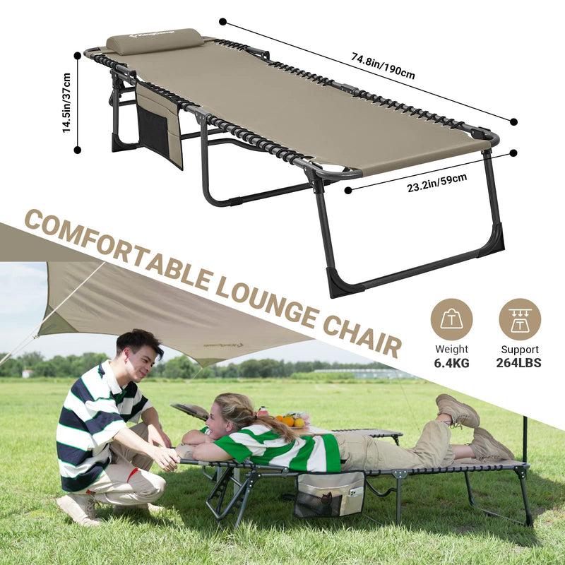 Load image into Gallery viewer, KingCamp BERLIN Classic Adjustable Cot Lounge Chair
