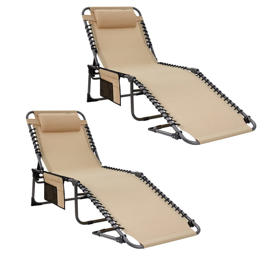 KingCamp Cool 3-Folding Lounge Chair Set of 2