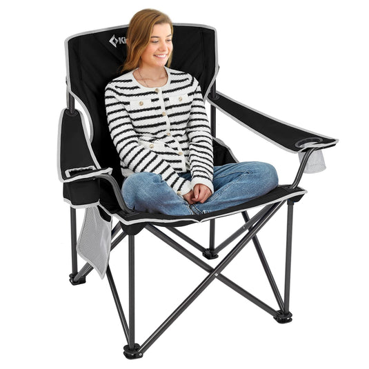 KingCamp XL Armschair of 2 Extra-Large Folding Chair