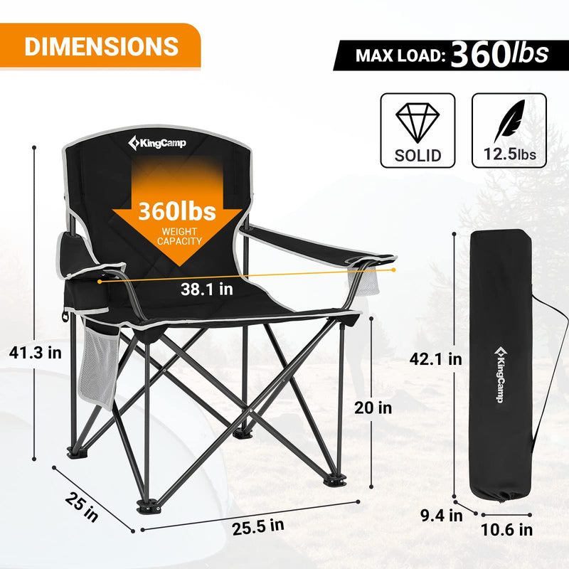 Load image into Gallery viewer, KingCamp Extra-Large Folding Camping Chair
