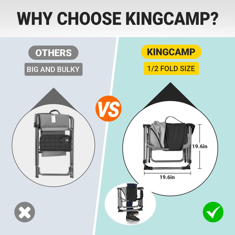 Load image into Gallery viewer, KingCamp Folding Large Director Chair with Non-slip Feet
