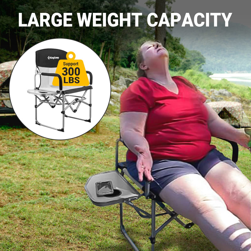 Load image into Gallery viewer, KingCamp Folding Large Director Chair with Non-slip Feet
