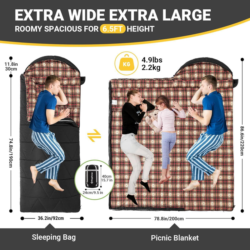 Load image into Gallery viewer, KingCamp SUPERIOR 300 Sleeping Bags
