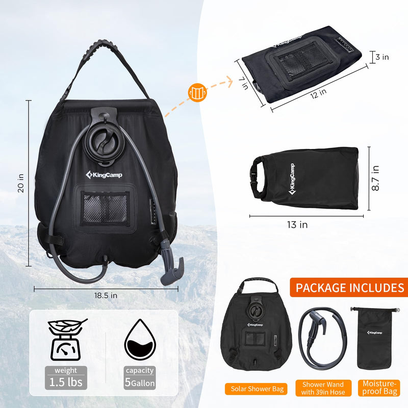 Load image into Gallery viewer, KingCamp Solar Shower Bag for Camping
