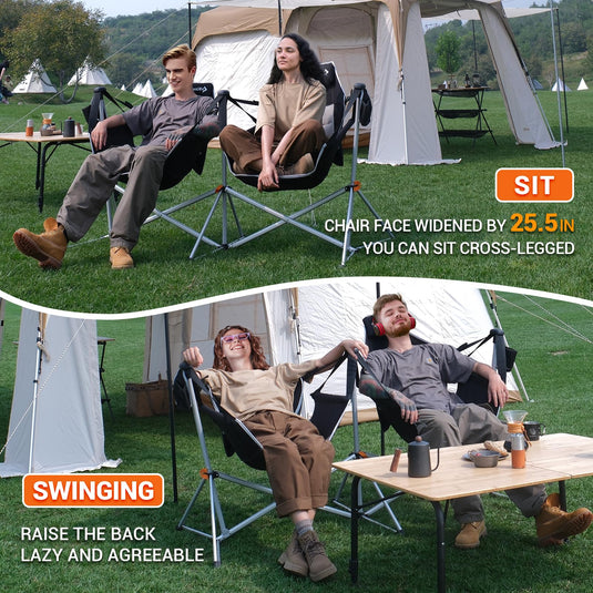 KingCamp ORCHID C30 Double Hammock Swinging Camping Chairs with Adjustable Seat