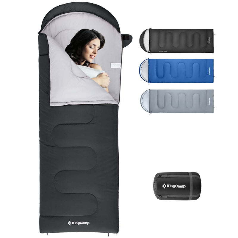 Load image into Gallery viewer, KingCamp Oasis 250 Sleeping Bag-Envelope With Hood 3 Season Camping Sleeping Bag
